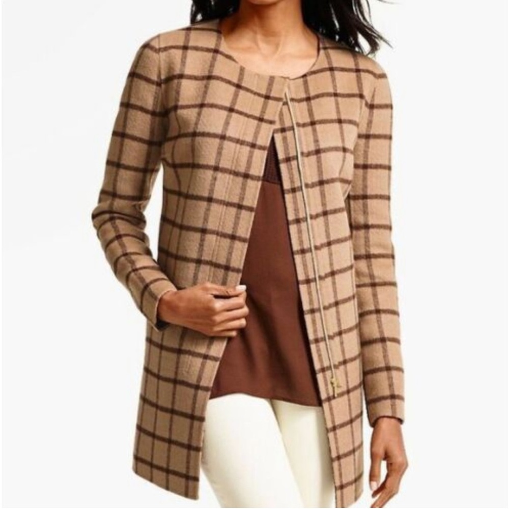 NWT Talbots double faced zipper blazer